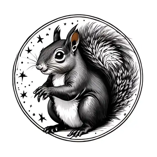Squirrel Hold A Virgo Star Sign Intertwined