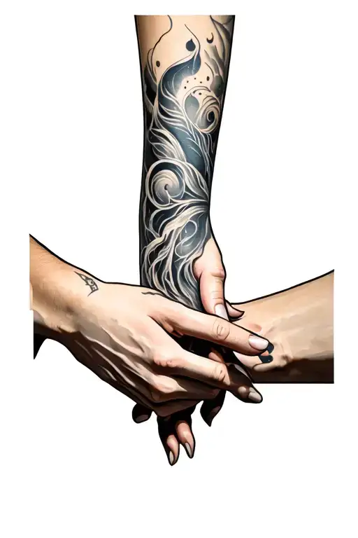 Two Hands Almost Touching Almost Grabbing