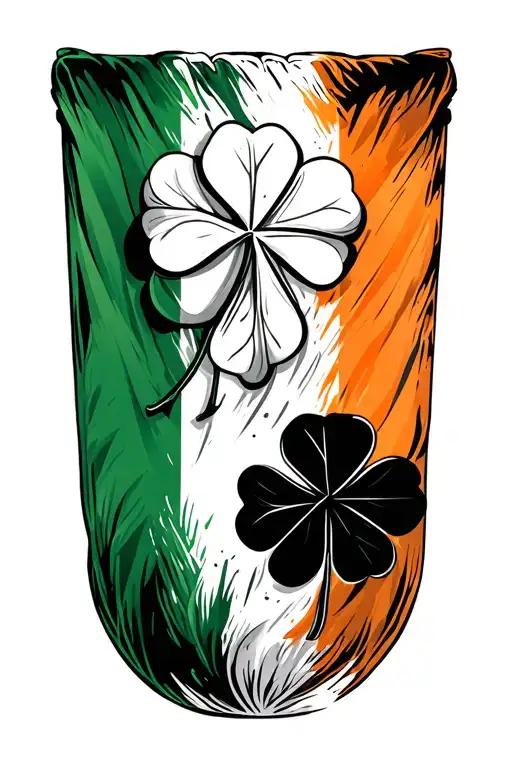Four Leaf Clover Ireland Flag Holly