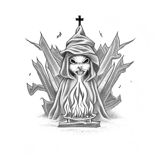 Church On Fire But Its A Witch Pyre