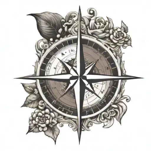 A Compass Rose Made Of Coffee Beans And Adorned With Symbols Of Istanbul Landmarks