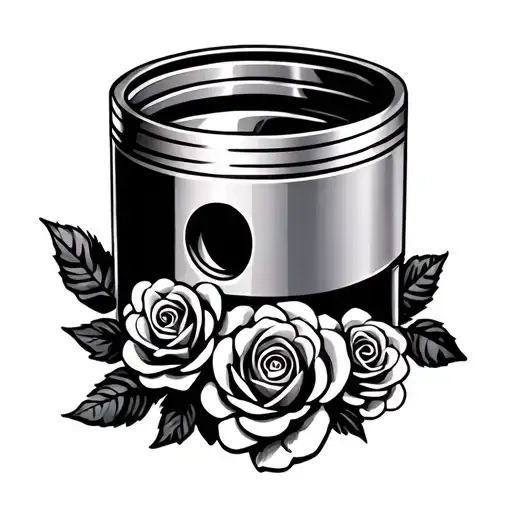 Car Piston With Roses