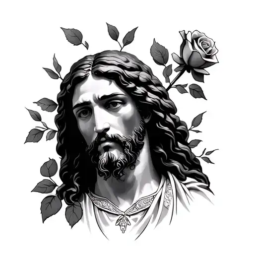 Thorrns With A Rose With Jesus