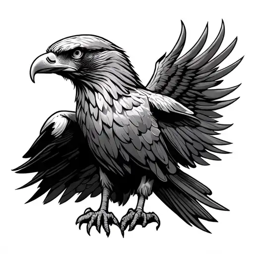 Albanian Eagle Perched