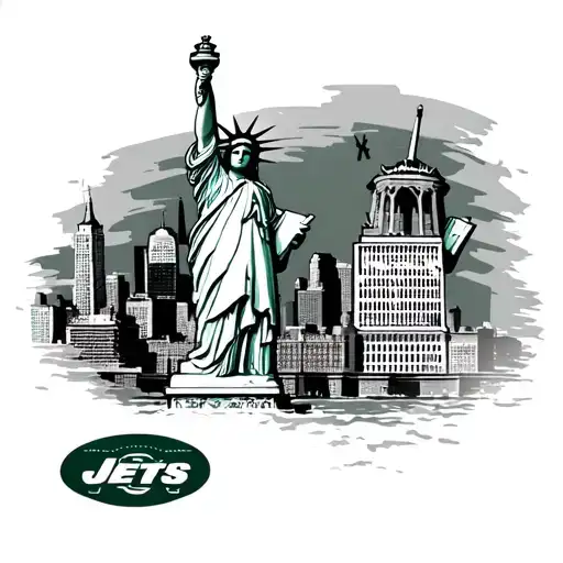 Statue Of Liberty Yankees And New York Jets