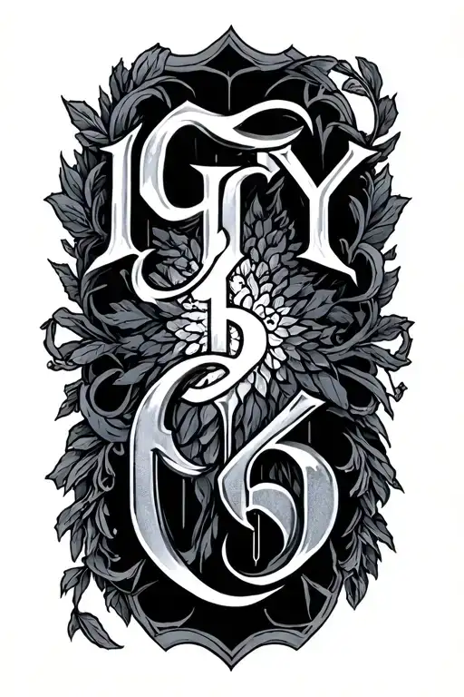 Never Forget With Gothic Letters 'Igy6' Us