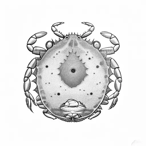 Crab With A Fish Under A Rock