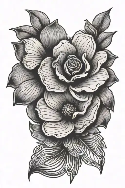 Fingerprint Inside A Necklace Shaped Like A Flower