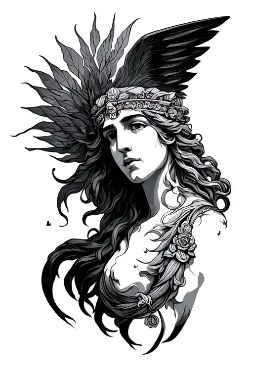 Fine Line Tattoo Greek Mythology