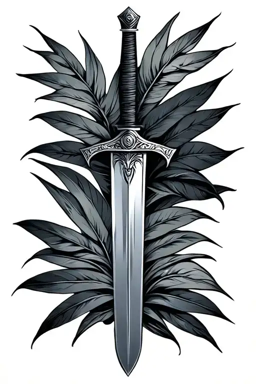 Sword With Palm Leaves