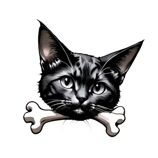 Cat Ears With Bone Underneath