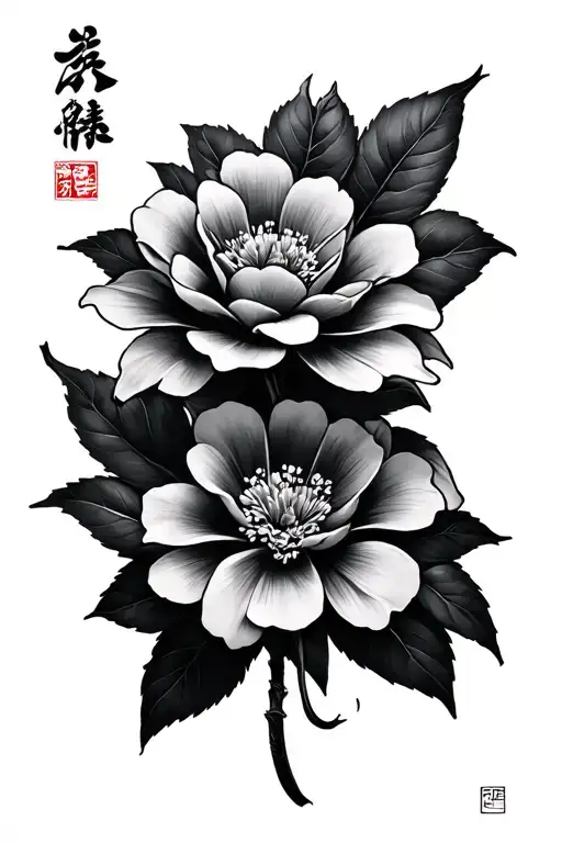 One Higanbana Flower On The Center Of The Chest With A Darklettering Background