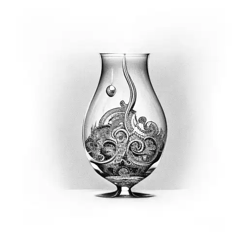 Hourglass Withbaroque Scroll