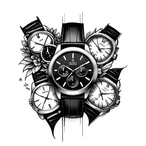 A Tattoo With 3 Different Watches