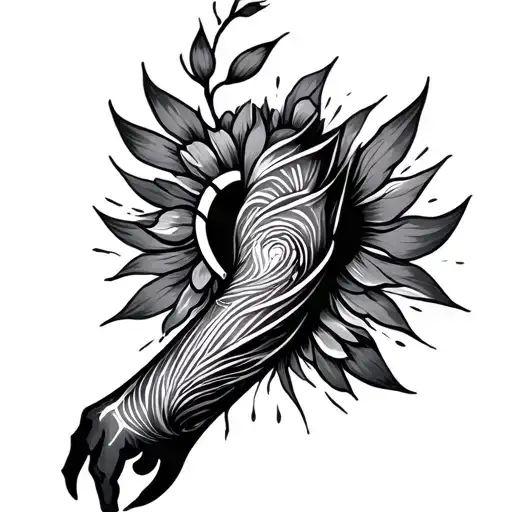 Make A Line Tattoo Around The Elbow With Maximum Of Five Lines