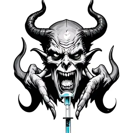 Satan Stuck Inside A Hypodermic Syringe