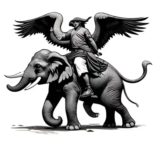 Griffin Riding Elephant