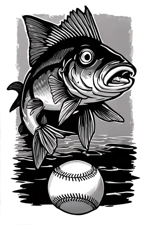 A Fish With A Baseball Hint And A Hint Tribute To My Dad That Passed