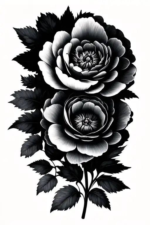 Negative Space With Ranunculus Flowers