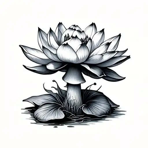Mushroom Lotus Flower Growing