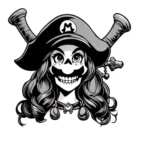 Pirate Lady Skull Mario