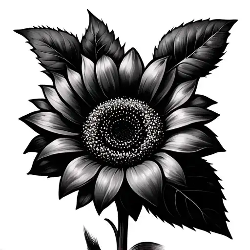 Sunflower Paint With Paint Brush