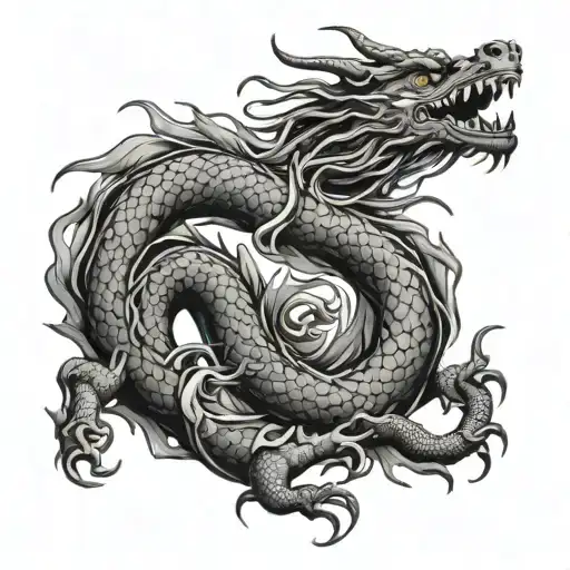 Chinese Dragon Curled