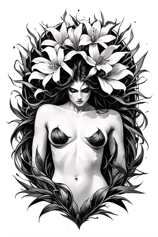 Lycoris On Medium Chest With Darklettering Background