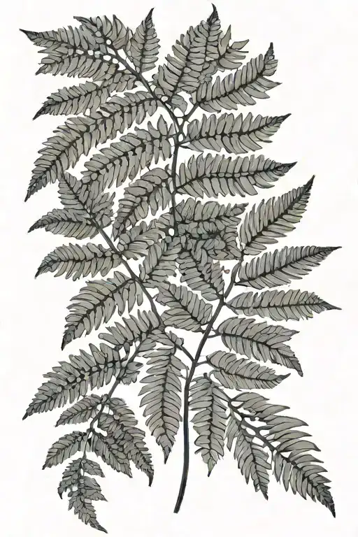 Fern Plant Roman Numerals