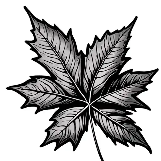 Maple Leaf Woodcut