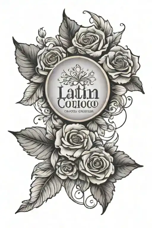 Latin Quote Tattoo Design Inspired Tattoo Featuring
