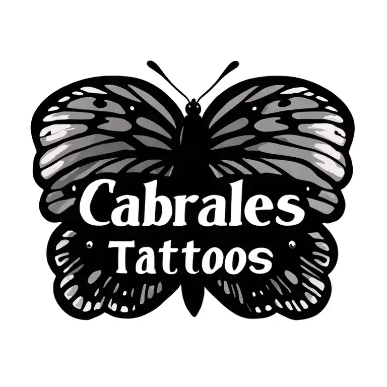Cabrales Name With A Butterfly