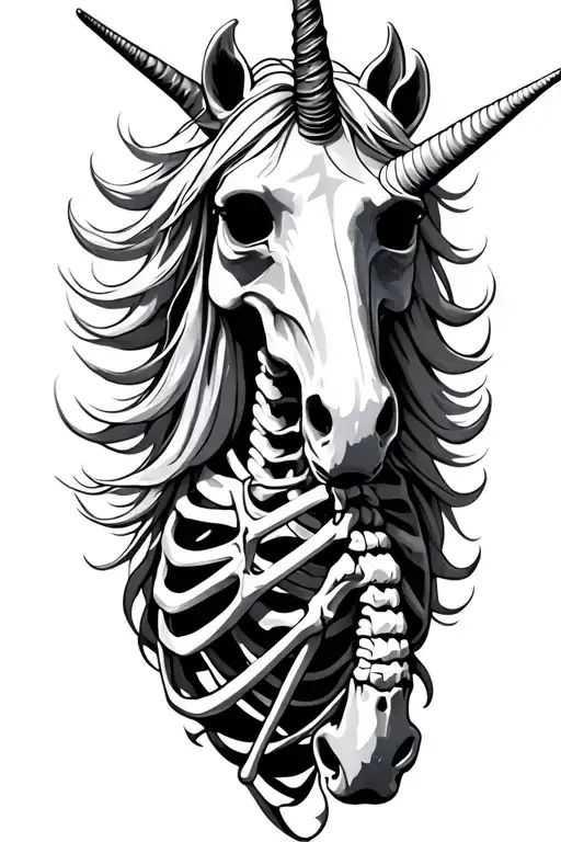 Unicorn Skeleton Playing