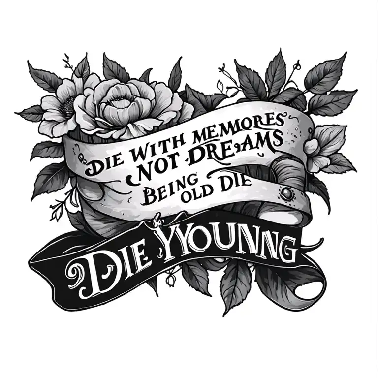 Die With Memories Not Dreams Being Old Die Young