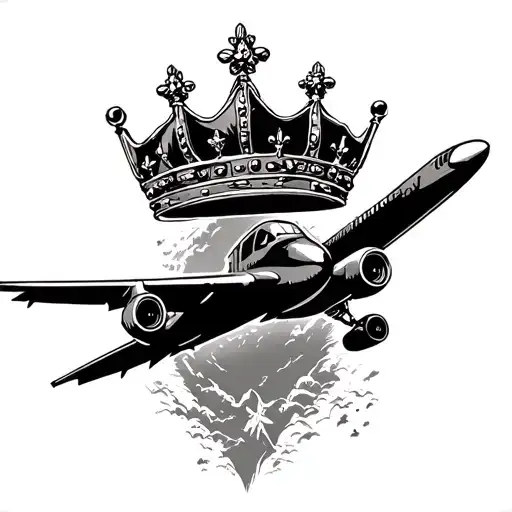 Airplane And Crown