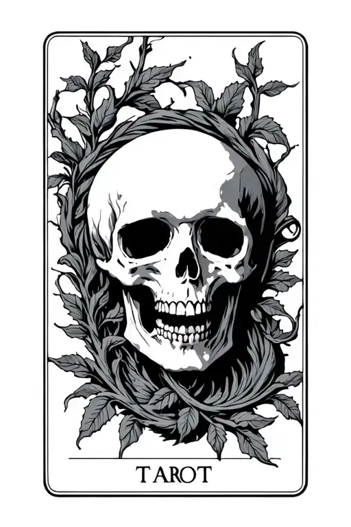Tarot Death Card With Vines