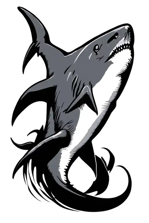 Hammerhead Shark Shape From The Top