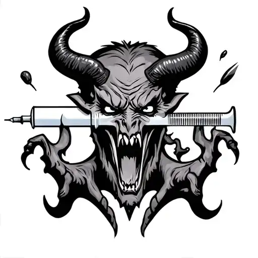 Devil Comi G Out Of A Syringe