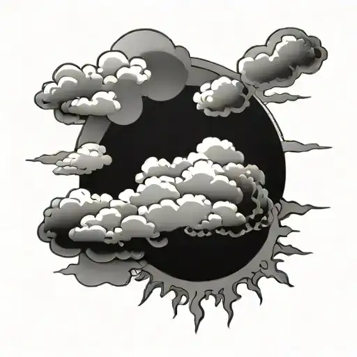 Sun Rising And Snow Cloud Transforming