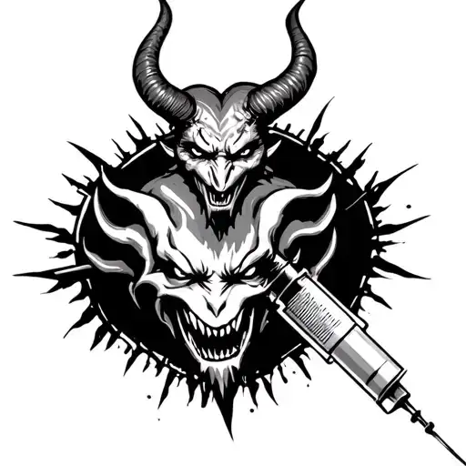 Devil Comi G Out Of A Syringe