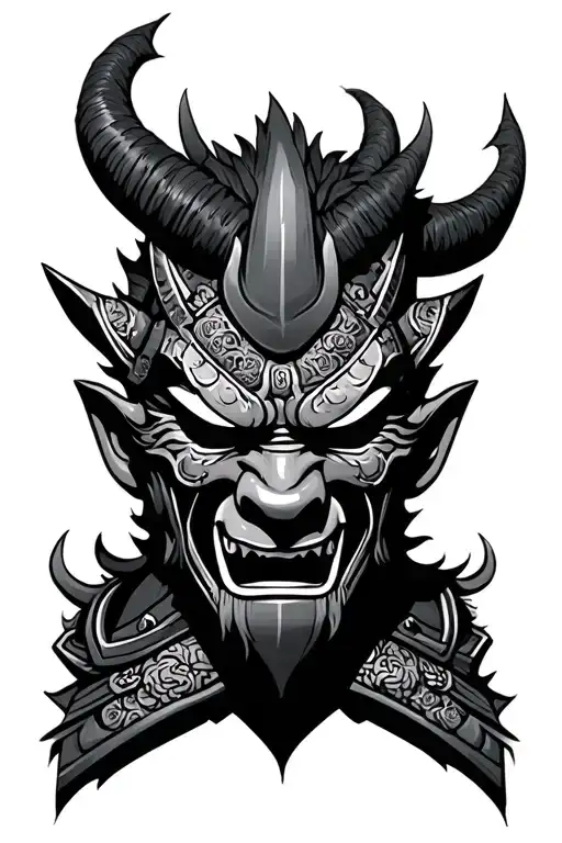 Samurai Demon Mask No Colur