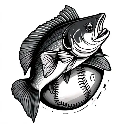 A Fish With A Baseball Theme And A Tribute To My Dead Dad On The Inside Of The Fish