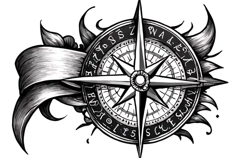 A Compass Rose Arm Band