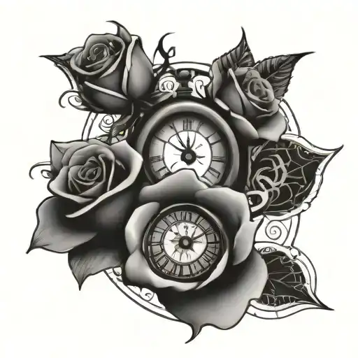 Rosses With Clock And Money
