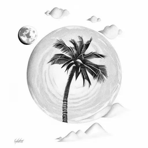 Palmtree In A Moon