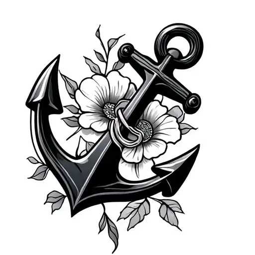 Anchor And Viola Tricolor