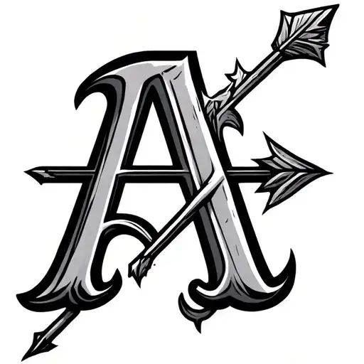 An Arrow Where The Arrowhead Is A Capital Letter A
