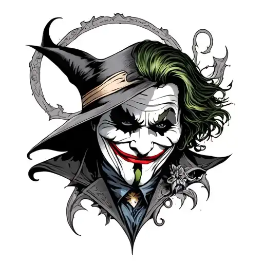 I Want A Tattoo That Contains Elements From Lord Of The Rings Anonymous And Joker Together