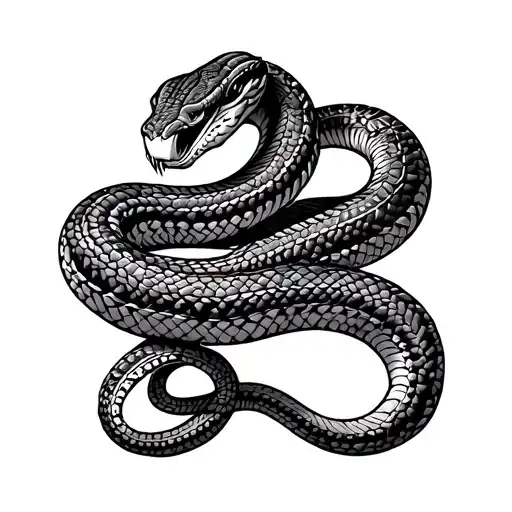 Aztec Rattle Snake Wrapped