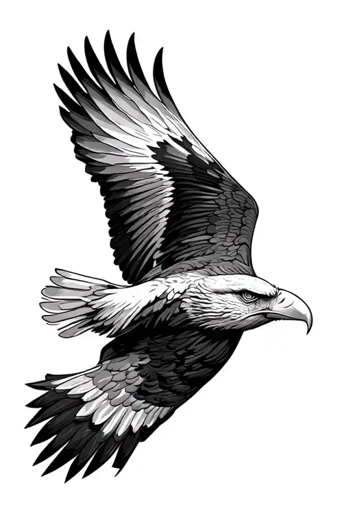 African Continent Infused With African Eagle Soaring